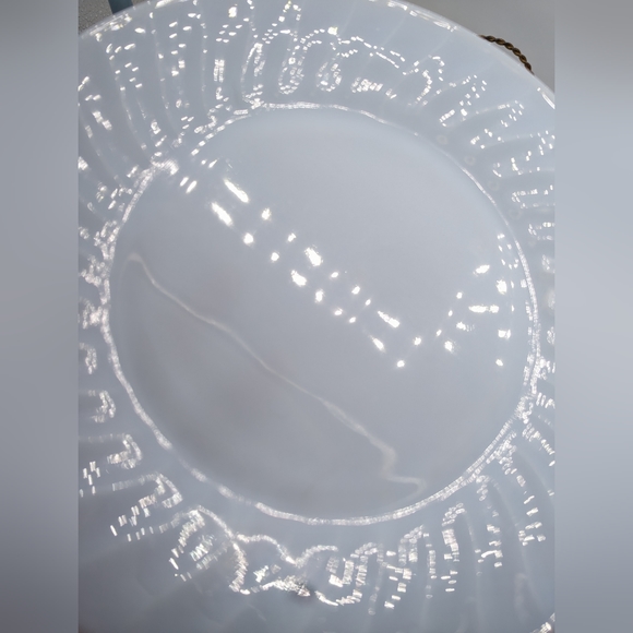 Fire King Azurite Swirl Blue Delphite 9" Dinner Plates USA Set 4 MCM - Picture 9 of 9